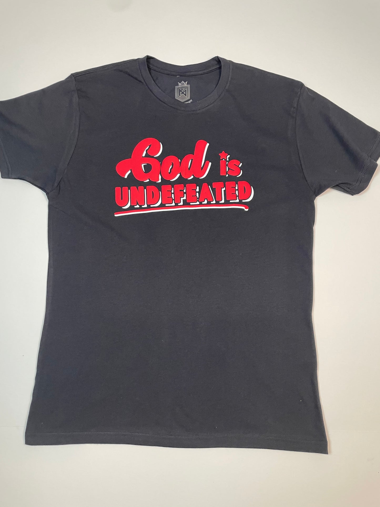 God is undefeated T (Puff Print)